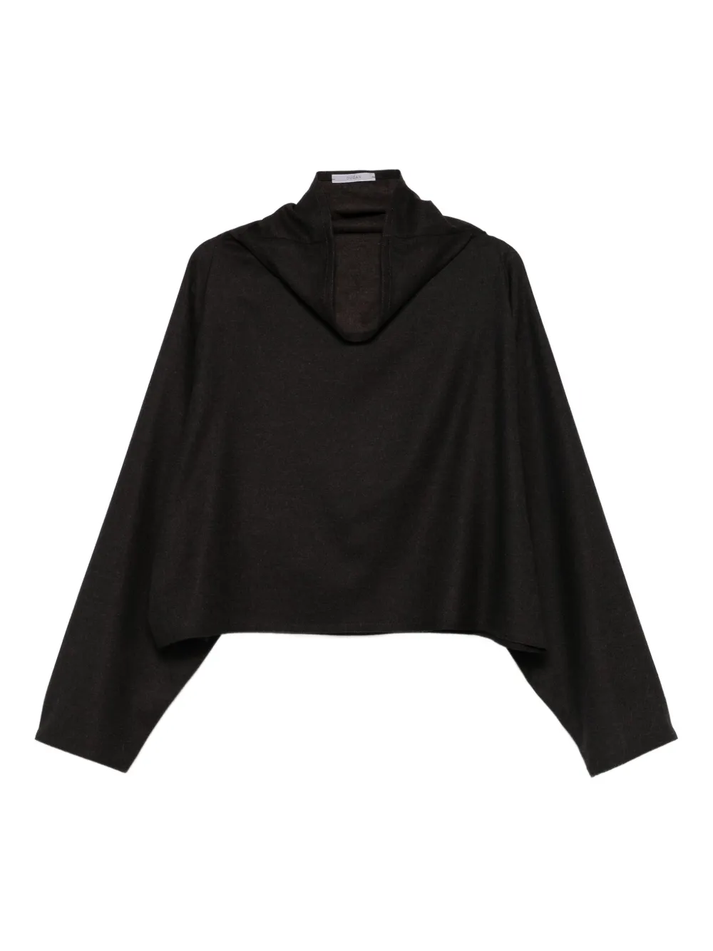 Dusan high-neck boxy top | Brown | Image 1