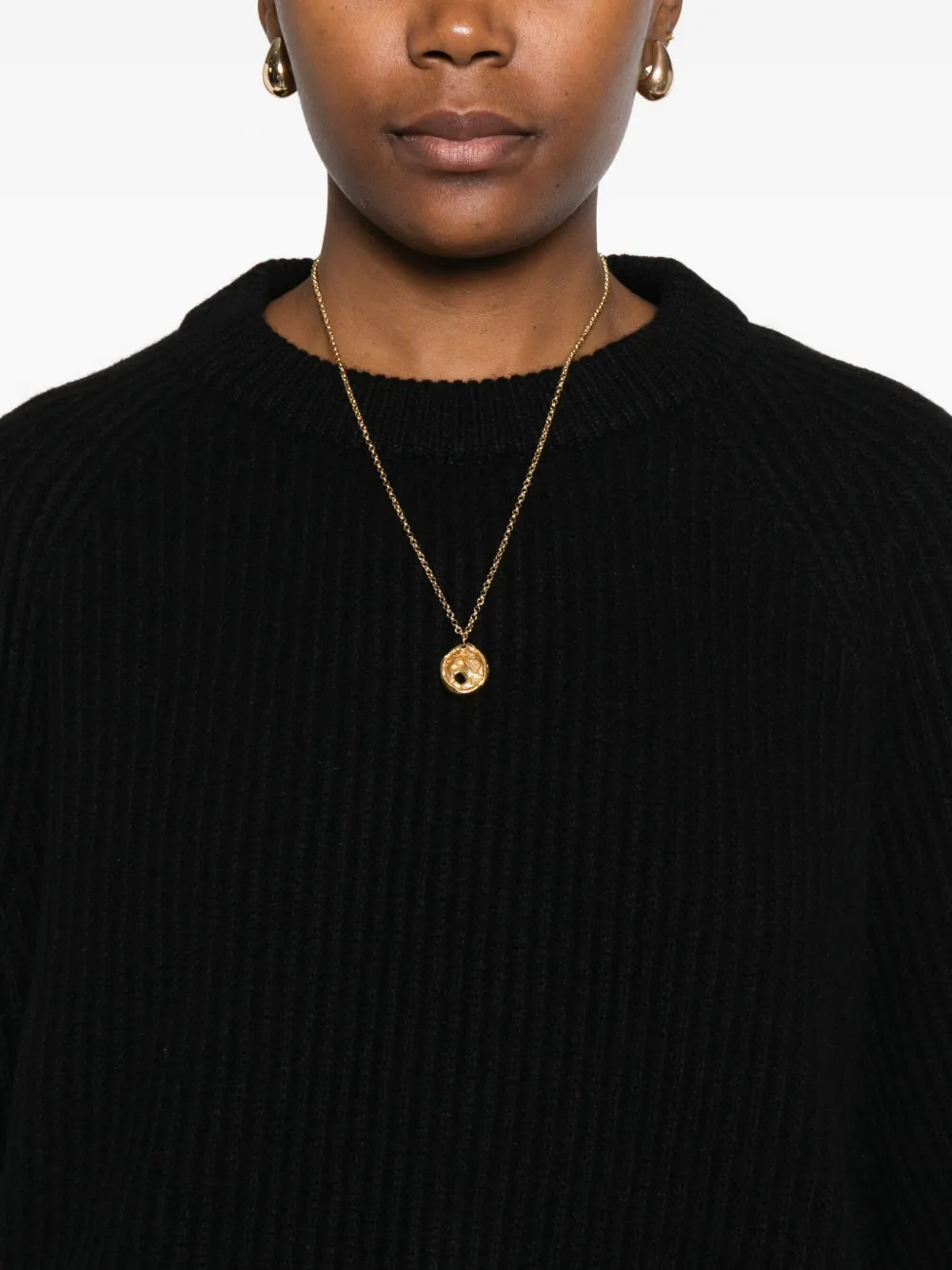 Dusan Trui met ronde hals Zwart