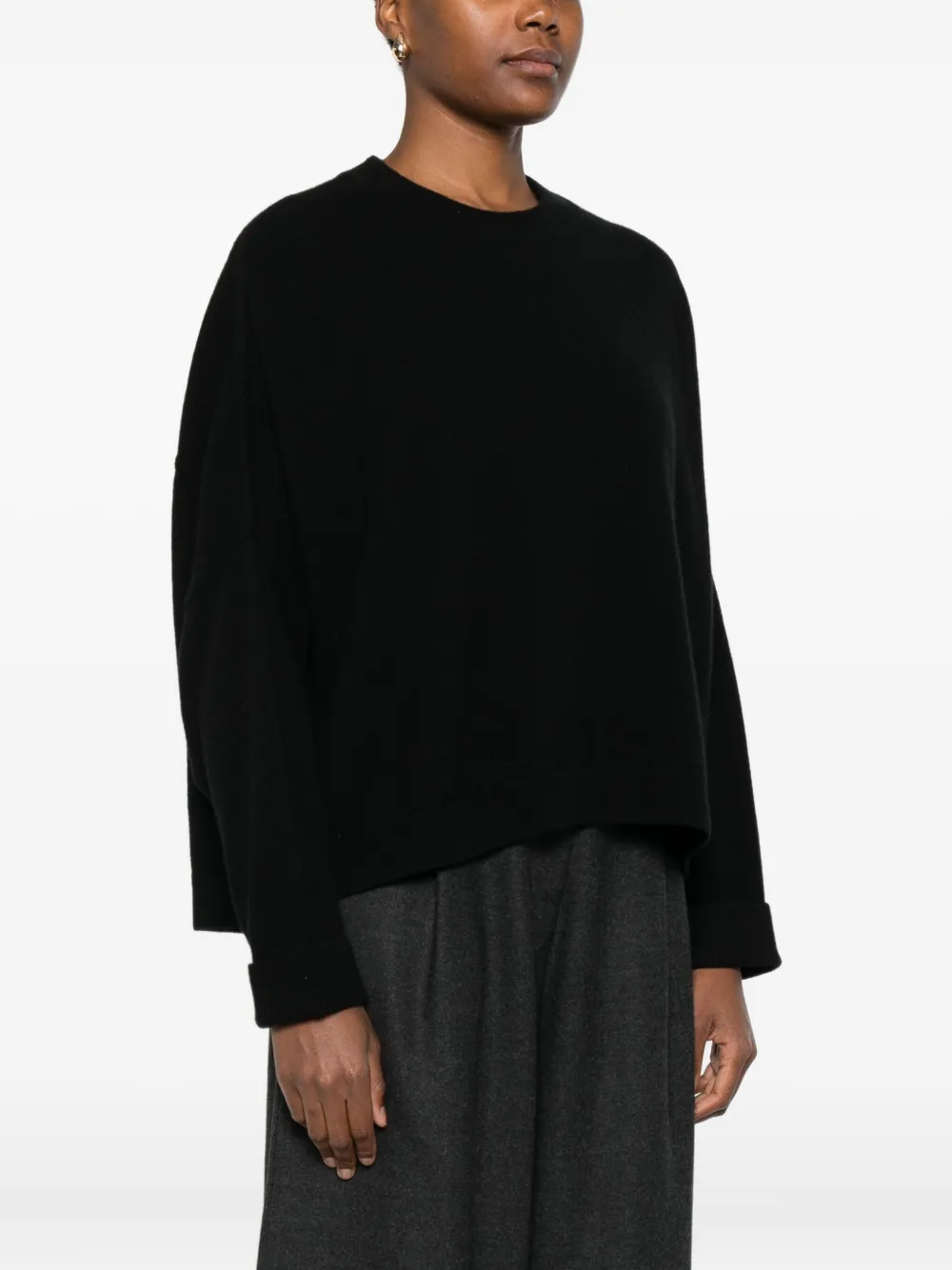 Dusan Trui met ronde hals Zwart