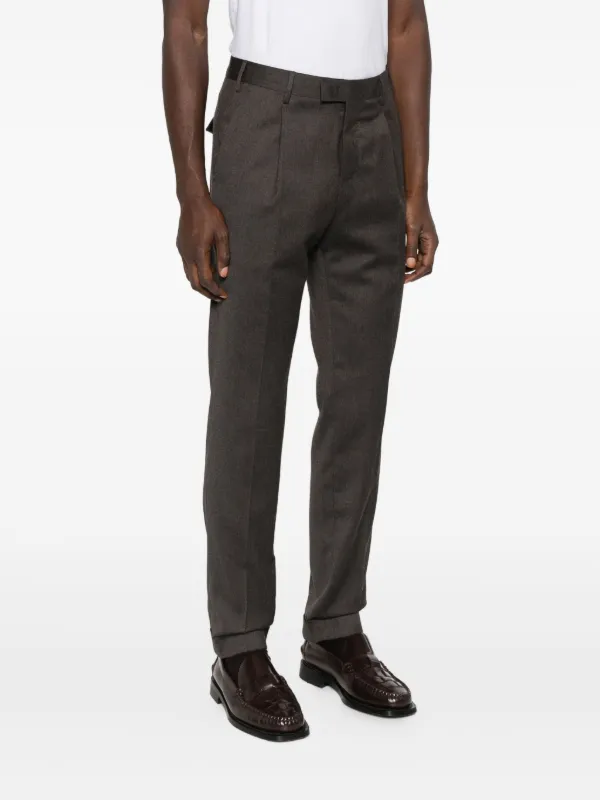 PT Torino Virgin Wool Blend straight-leg Trousers | Brown | FARFETCH