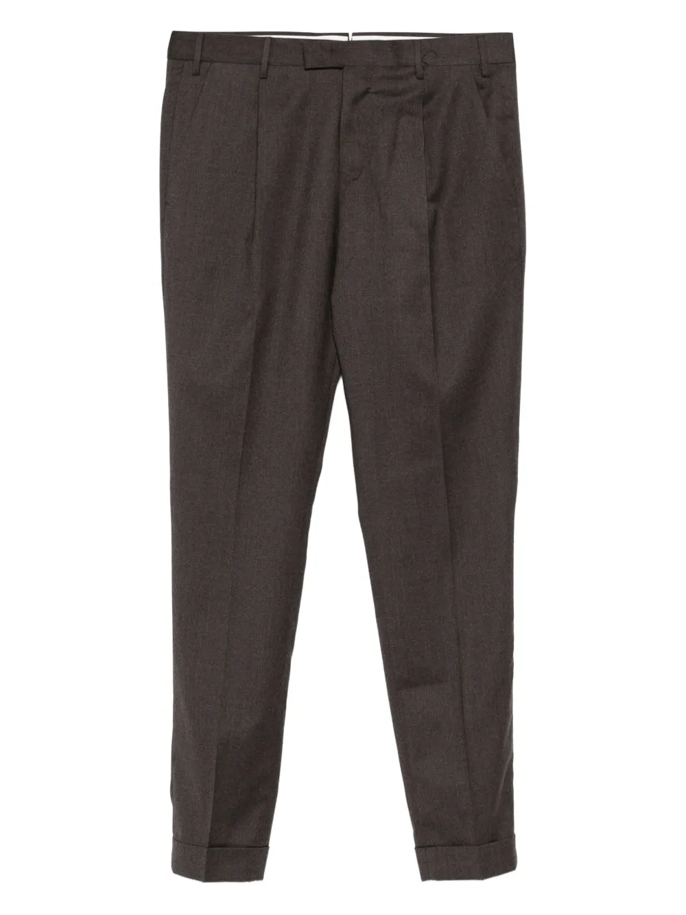 PT Torino virgin wool blend  straight-leg trousers | Brown | Image 1