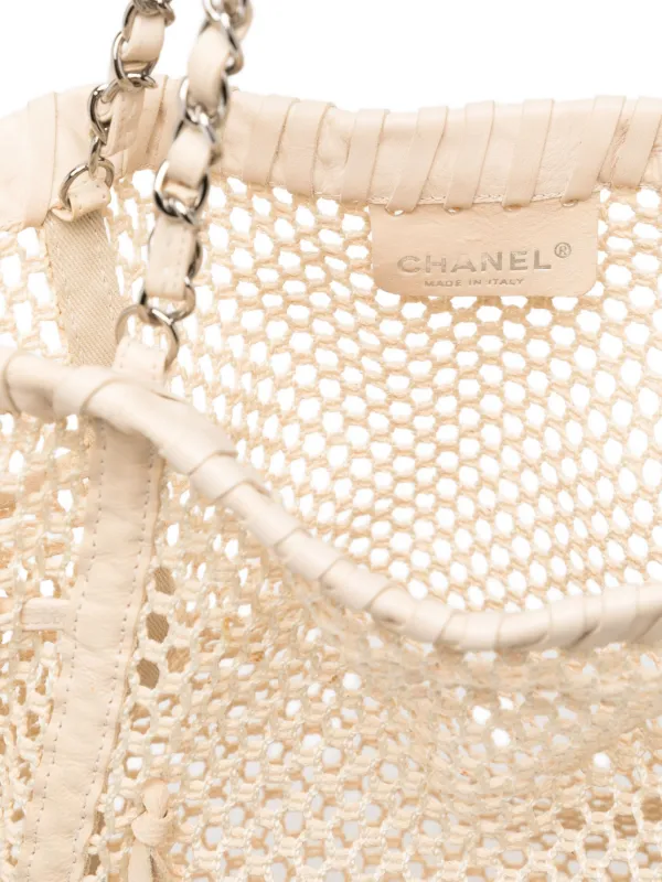 CHANEL Pre-Owned Resort 2011 Fringe Crochet Woven Mesh Large