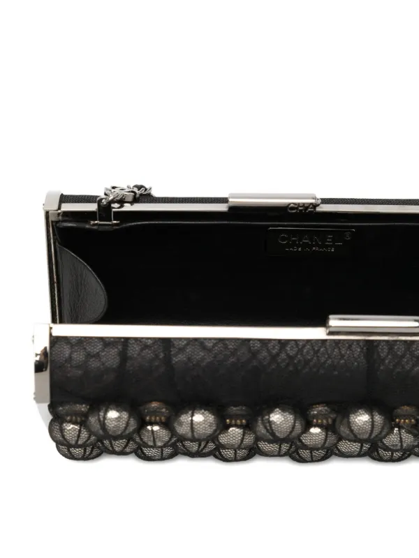 CHANEL Pre-Owned パイソンプリント メッシュチャーム ミノディエール