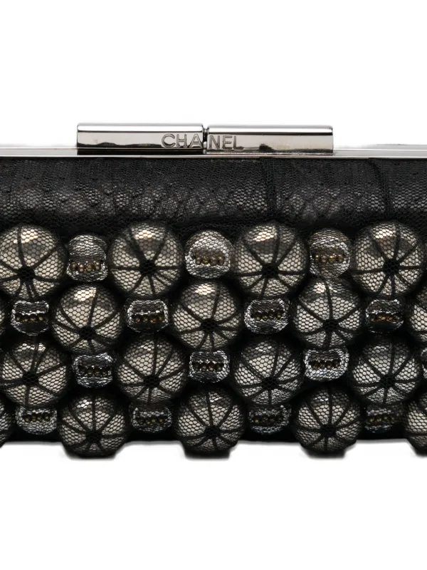 CHANEL Pre-Owned パイソンプリント メッシュチャーム ミノディエール