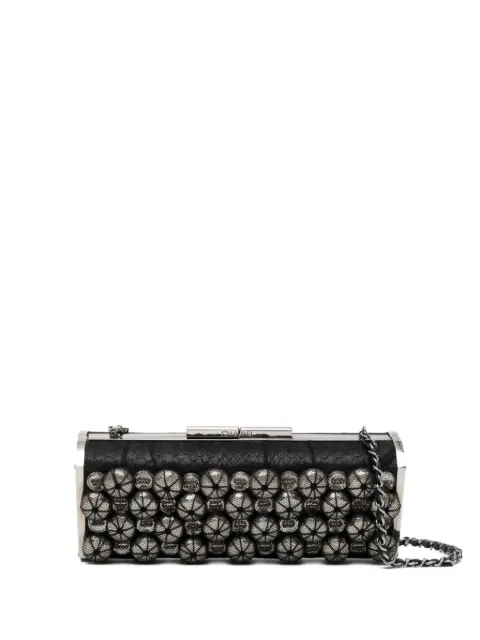 CHANEL Pre-Owned Python Print Mesh Charm Minaudière Evening Bag