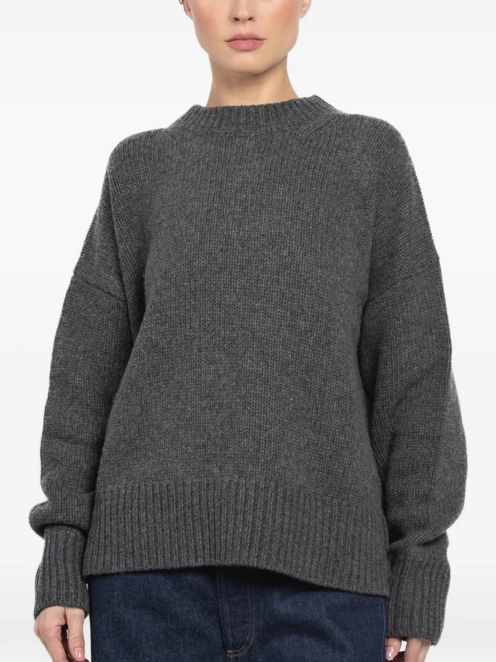 Nili Lotan crewneck knitted top - Grey