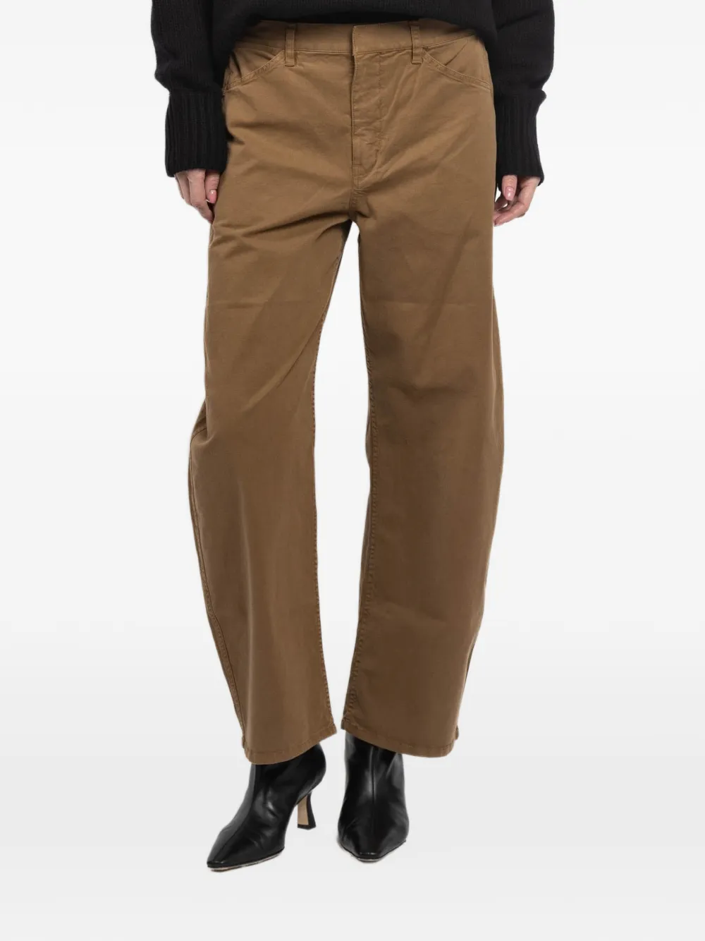 Nili Lotan Tribeca tapered trousers - Marrone