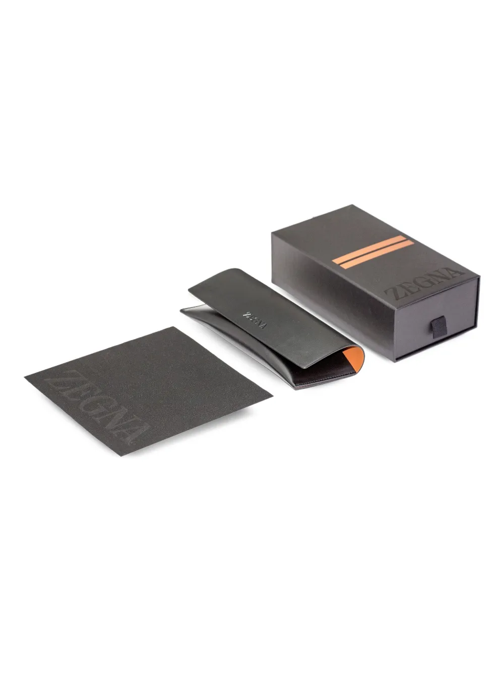 Zegna Zonnebril met rond montuur Groen