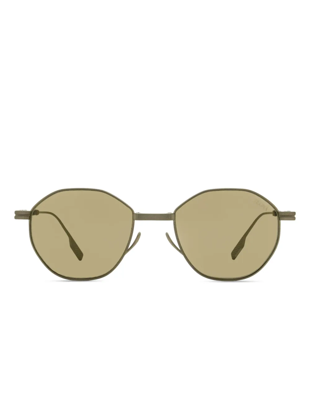 Zegna lunettes de soleil à monture ronde | vert | Image 1