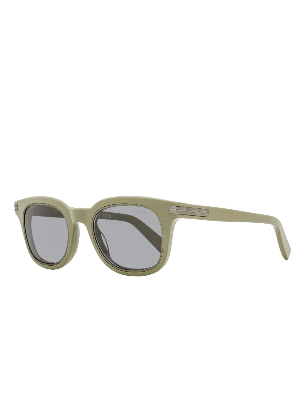 Zegna Rectangular-frame Sunglasses In Green