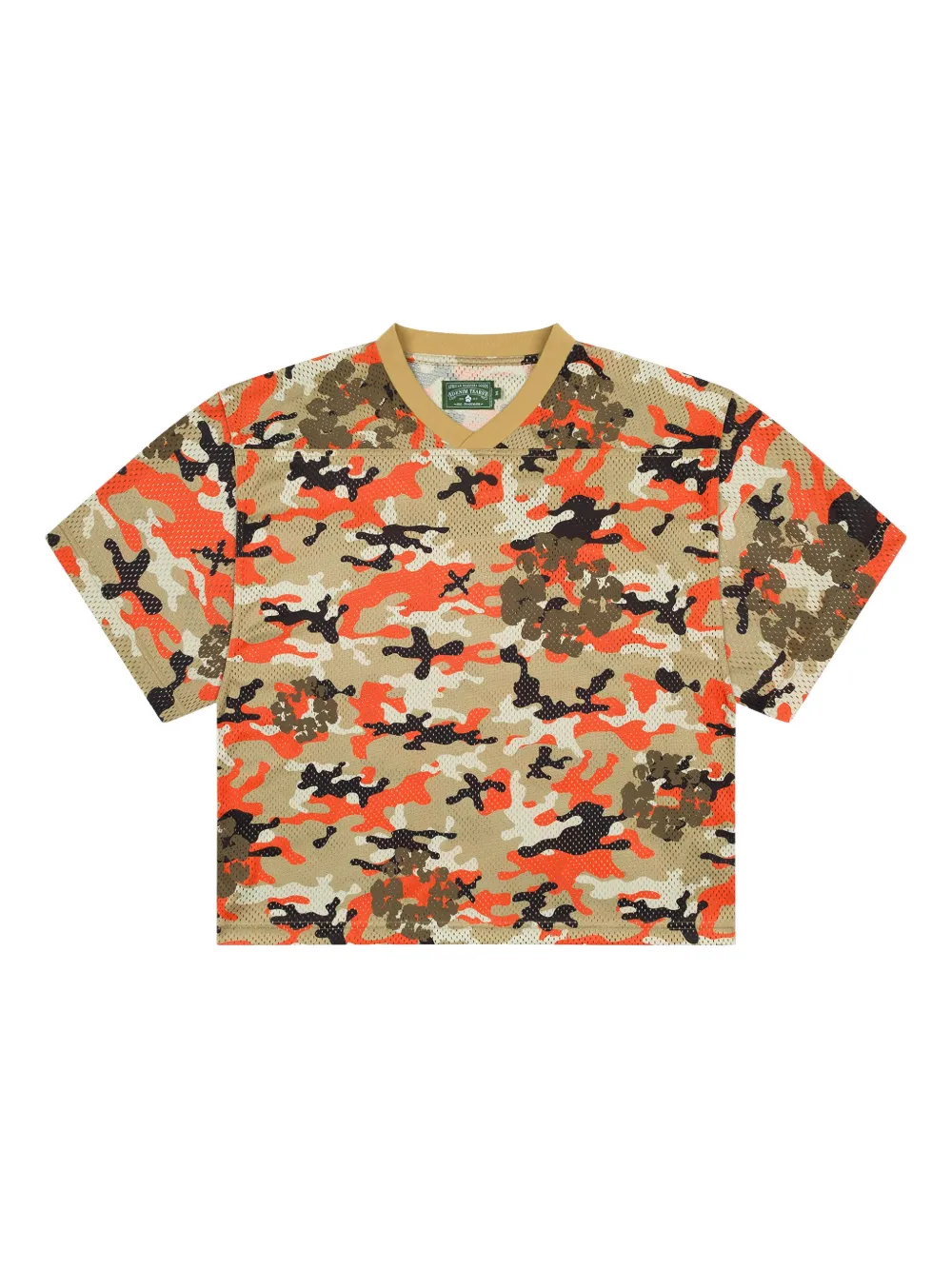 Denim Tears T-shirt in rete con stampa camouflage - Marrone