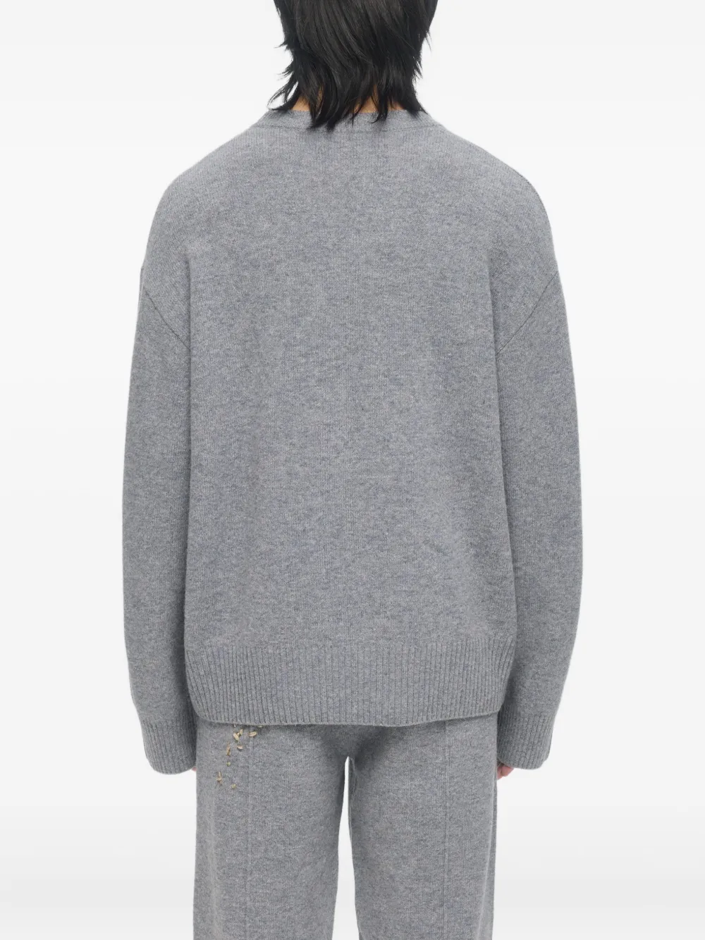 DOMREBEL Sweater met borduurwerk en ronde hals Grijs