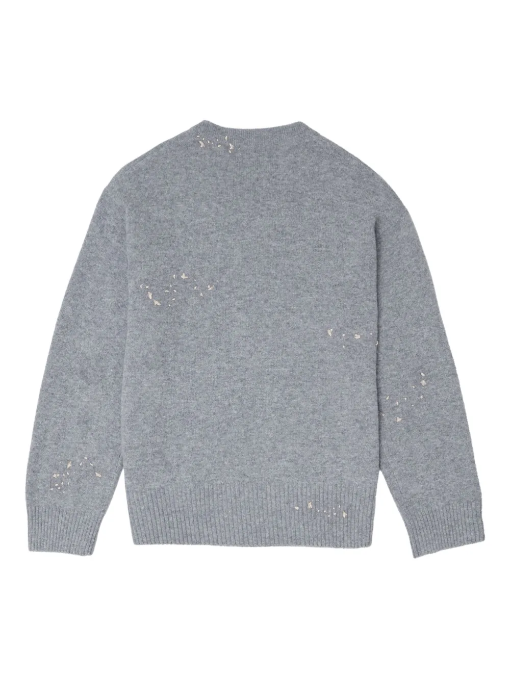 DOMREBEL Sweater met borduurwerk en ronde hals Grijs