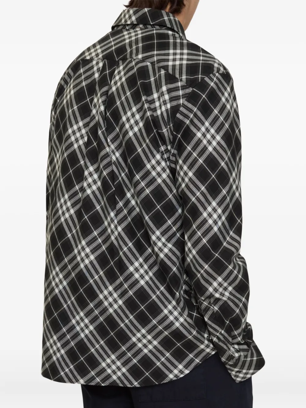 Burberry Relaxed Fit Check Cotton Flannel Shirt In Gray