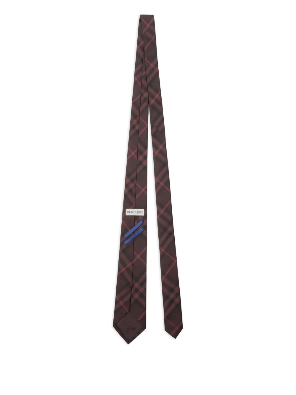 Burberry checked silk tie - Rood