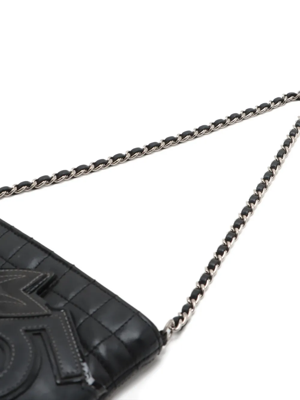 Pre-owned Chanel 2005-2006s Camellia No.5 Quilted-leather Shoulder Bag In Black