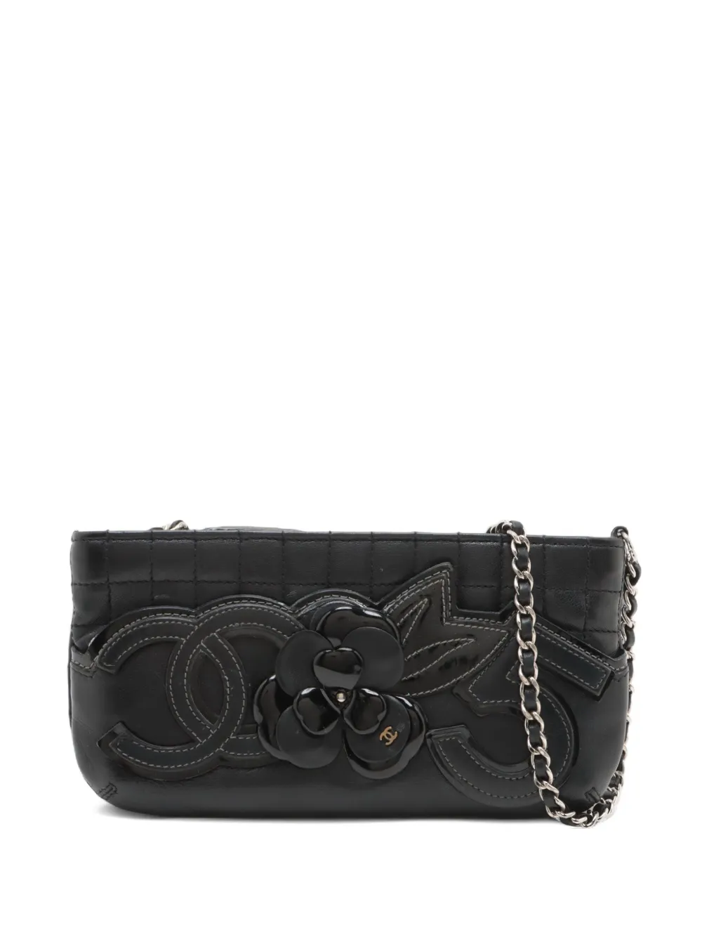 CHANEL Pre-Owned 2005-2006 カメリア No.5 ショルダーバッグ - ブラック CHANEL Pre-Owned 2005-2006 カメリア No.5 ショルダーバッグ - ブラック