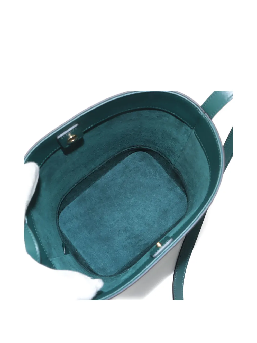 Pre-owned Celine 2020-2024 Triomphe Bucket Bag In Green