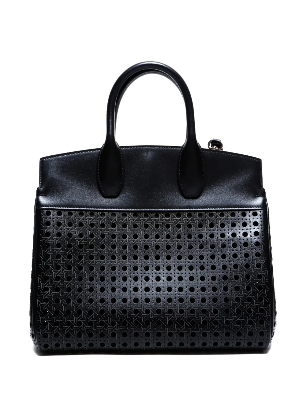 Ferragamo Pre-Owned 2019-2025 Studio perforated top-handle tote bag | Pre-Owned | Image 2