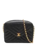 CHANEL Pre-Owned 1993-1994 Camera chevron-quilted shoulder bag - Black