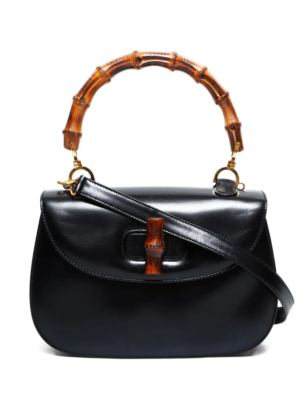 Gucci Pre-Owned 1980-1999 Bamboo handle shoulder bag | Black | Image 1