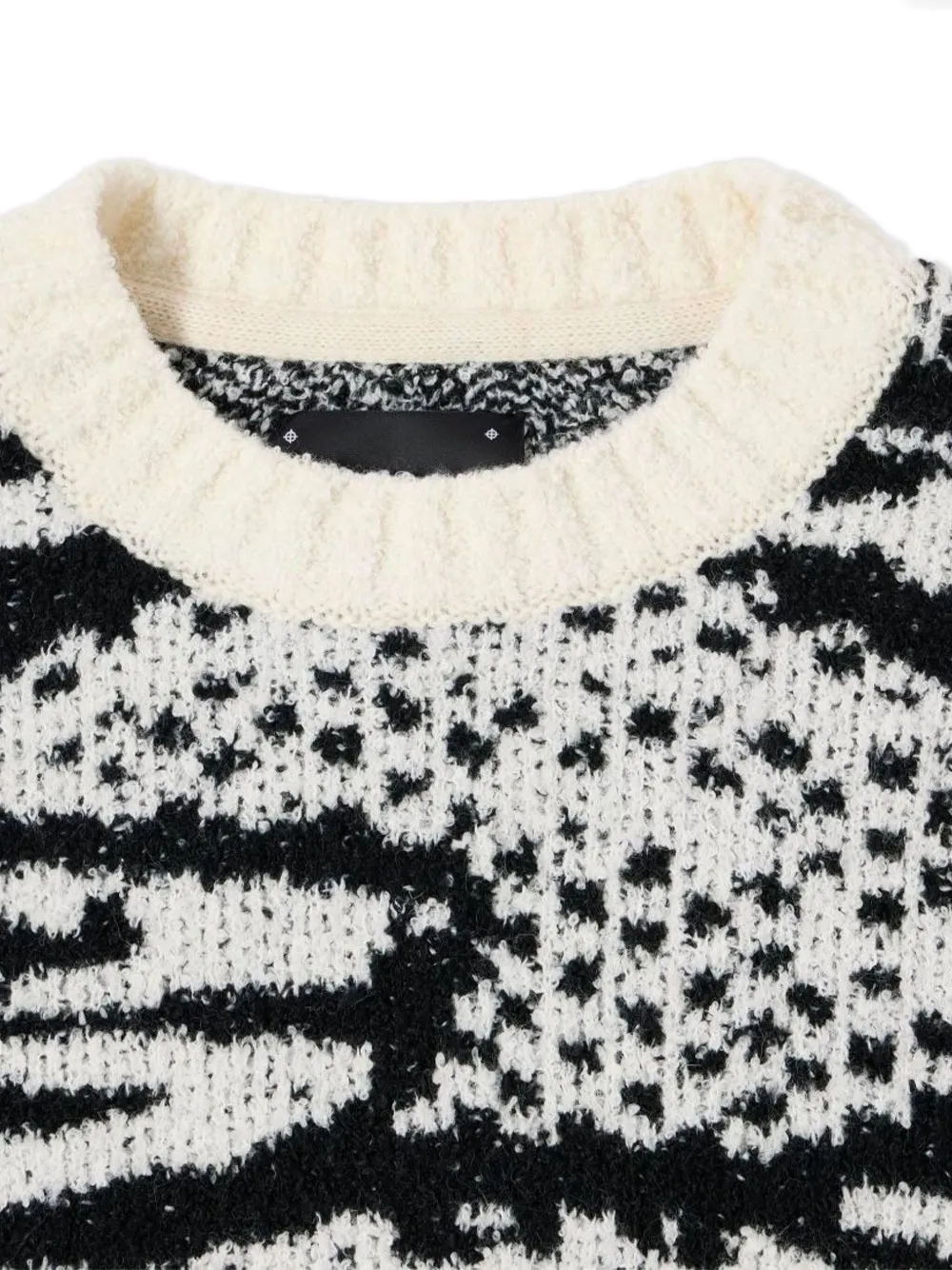 Edwin Abstract-pattern Sweater In White