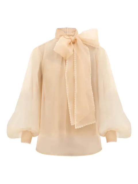 ZIMMERMANN Memento organza bow-lace blouse 
