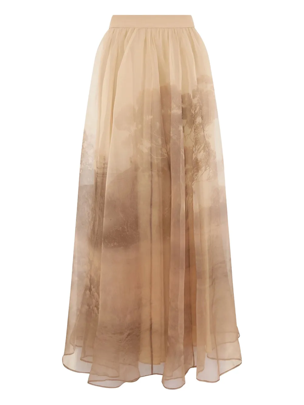 ZIMMERMANN  Memento organza maxi skirt | Brown | Image 1