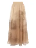 ZIMMERMANN Memento organza maxi skirt - Brown