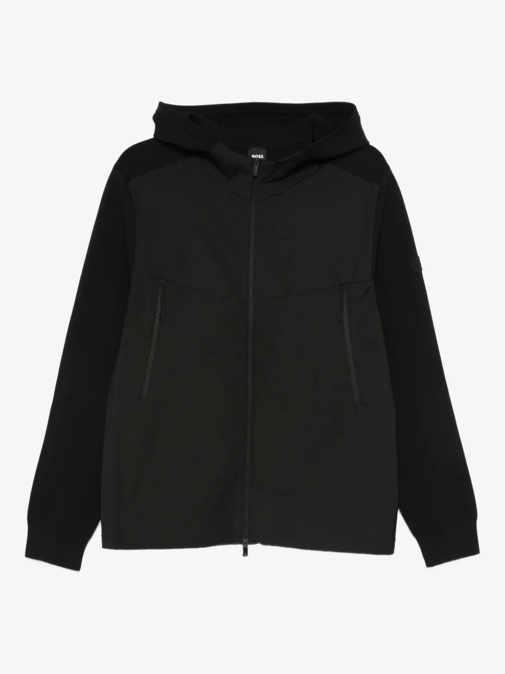 BOSS hooded zip-up jacket | Black | Image 1