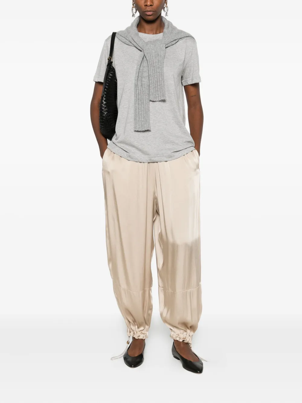 Fabiana Filippi T-shirt met ronde hals Grijs