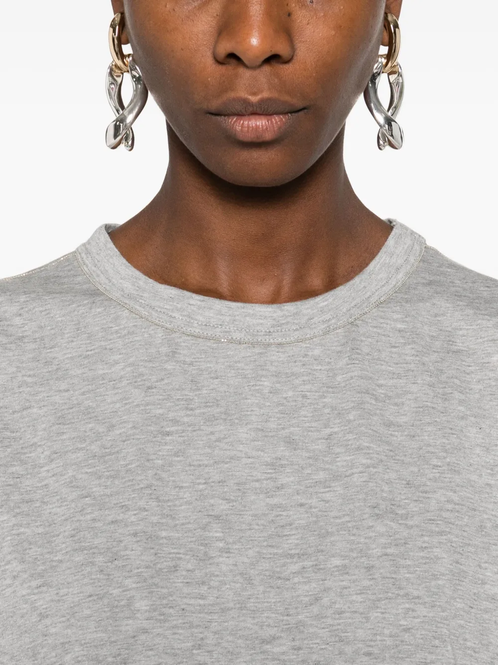 Fabiana Filippi T-shirt met ronde hals Grijs