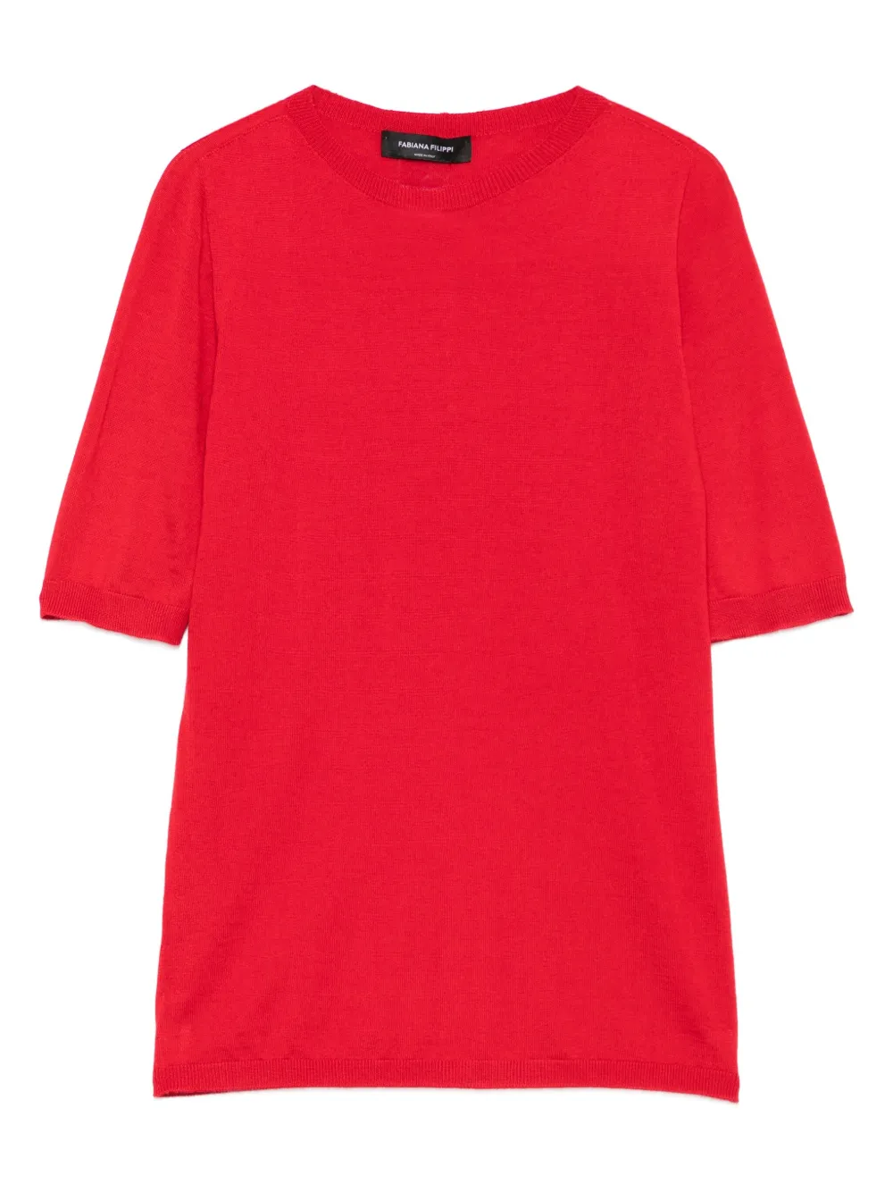 Fabiana Filippi Round-neck Short-sleeve T-shirt In Red