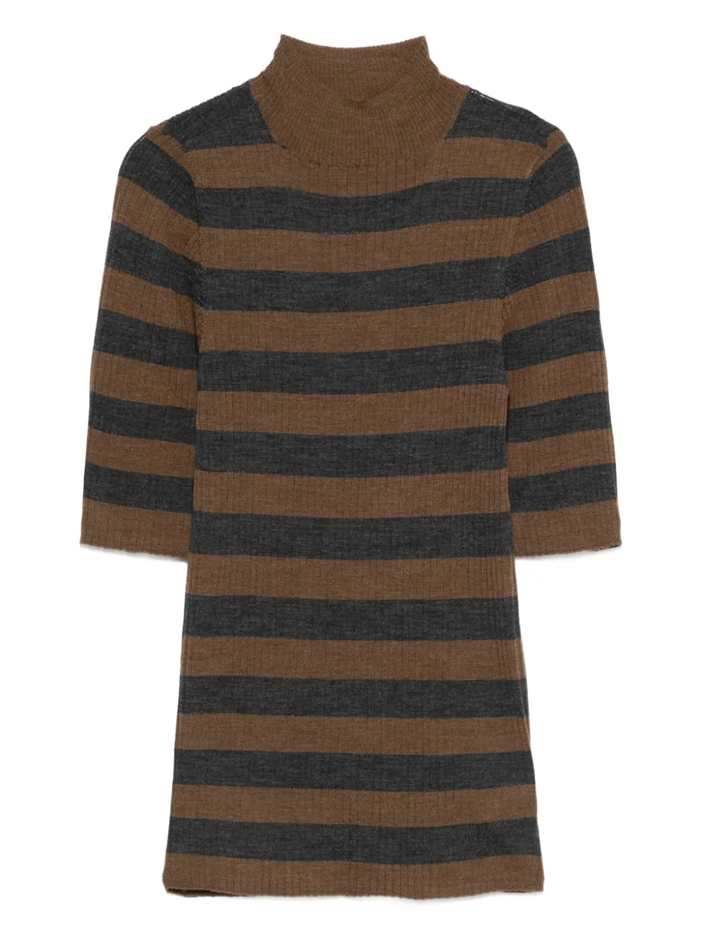 Majestic Filatures high-neck striped sweater | Brown | Image 1