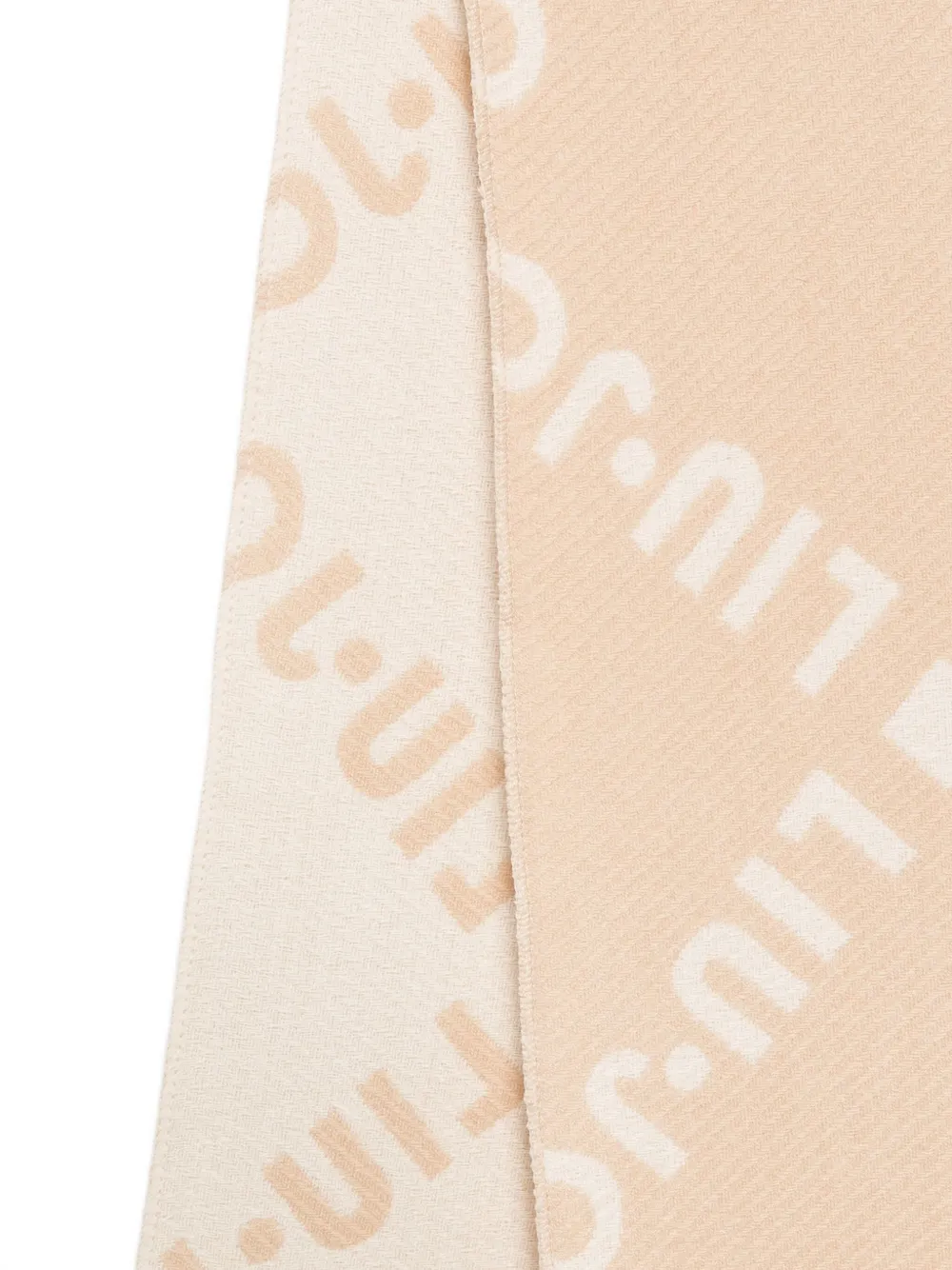 Liu •jo Logo-pattern Fringed Scarf In Orange