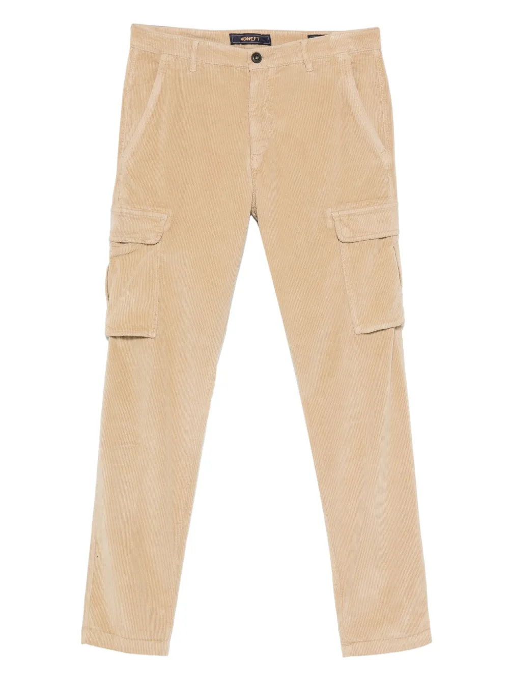 40 Weft Corduroy Cargo Trousers In Neutral