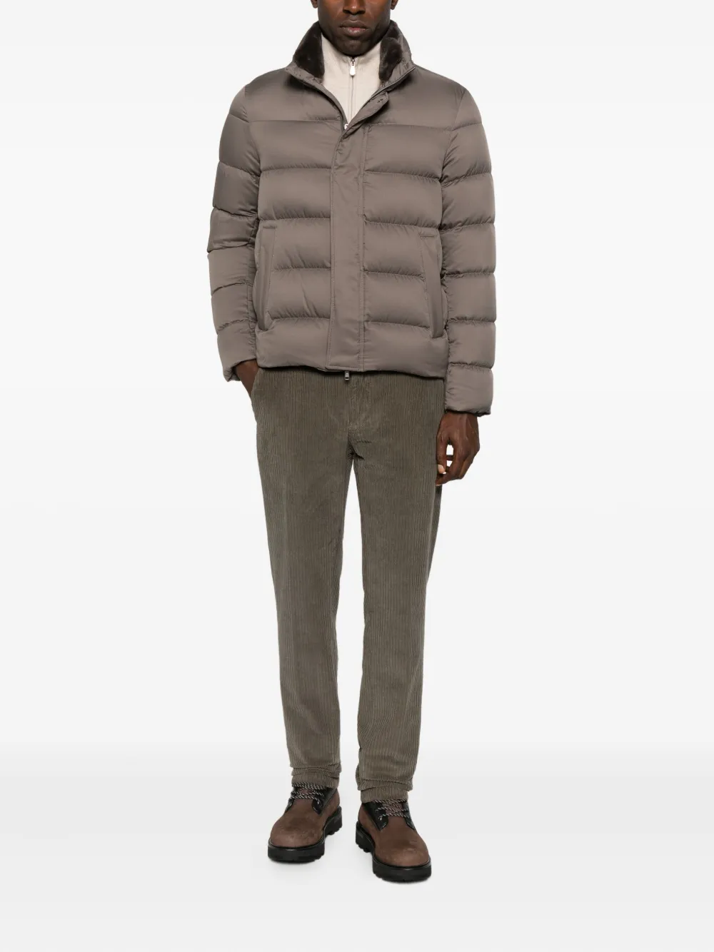 40 WEFT Ribfluwelen chino - Grijs