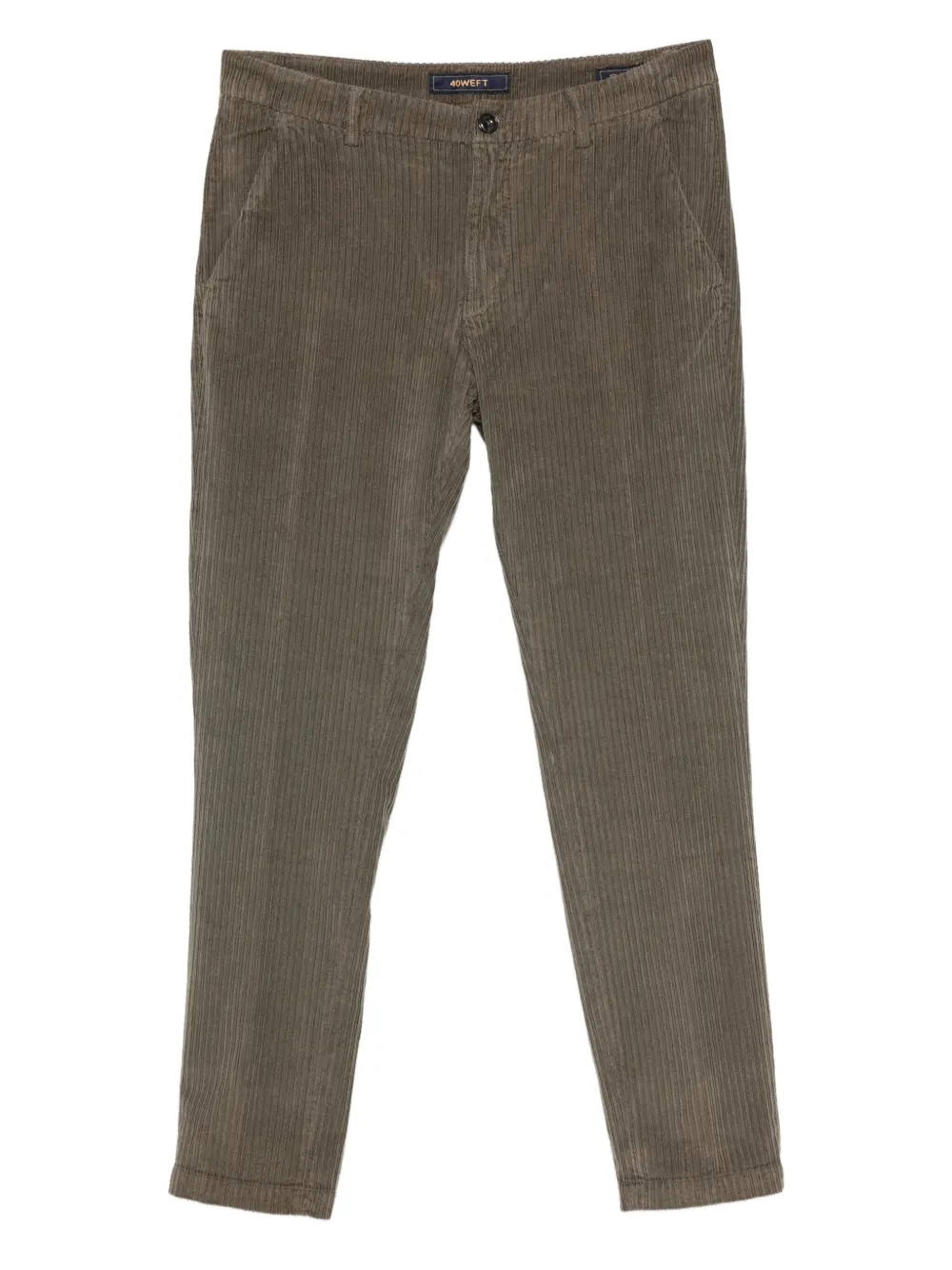 40 Weft Corduroy Chino Trousers In Gray