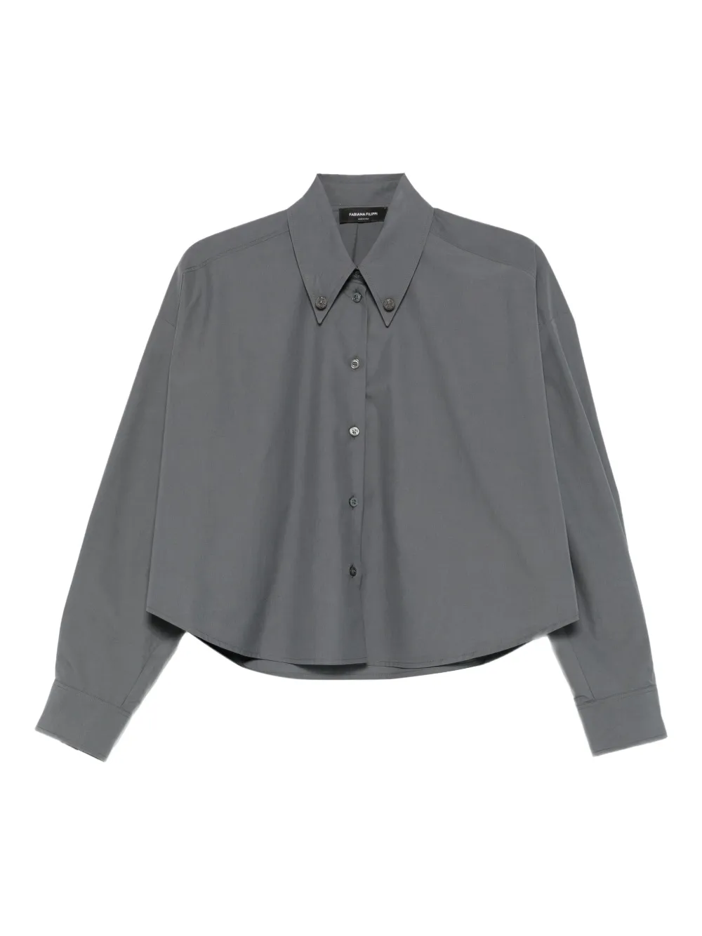 Fabiana Filippi button-down cropped shirt | Grey | Image 1