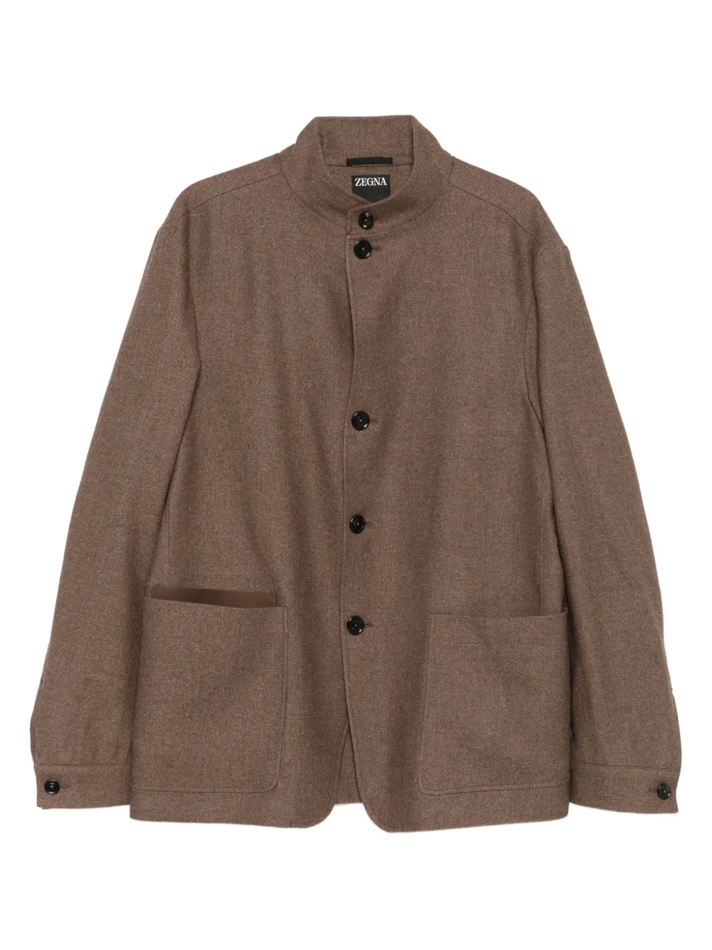 Zegna patch-pocket buttoned jacket | Neutrals | Image 1