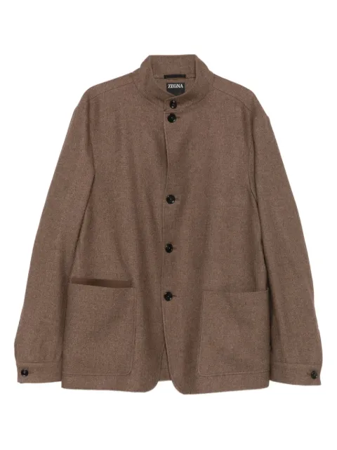 Zegna patch-pocket buttoned jacket