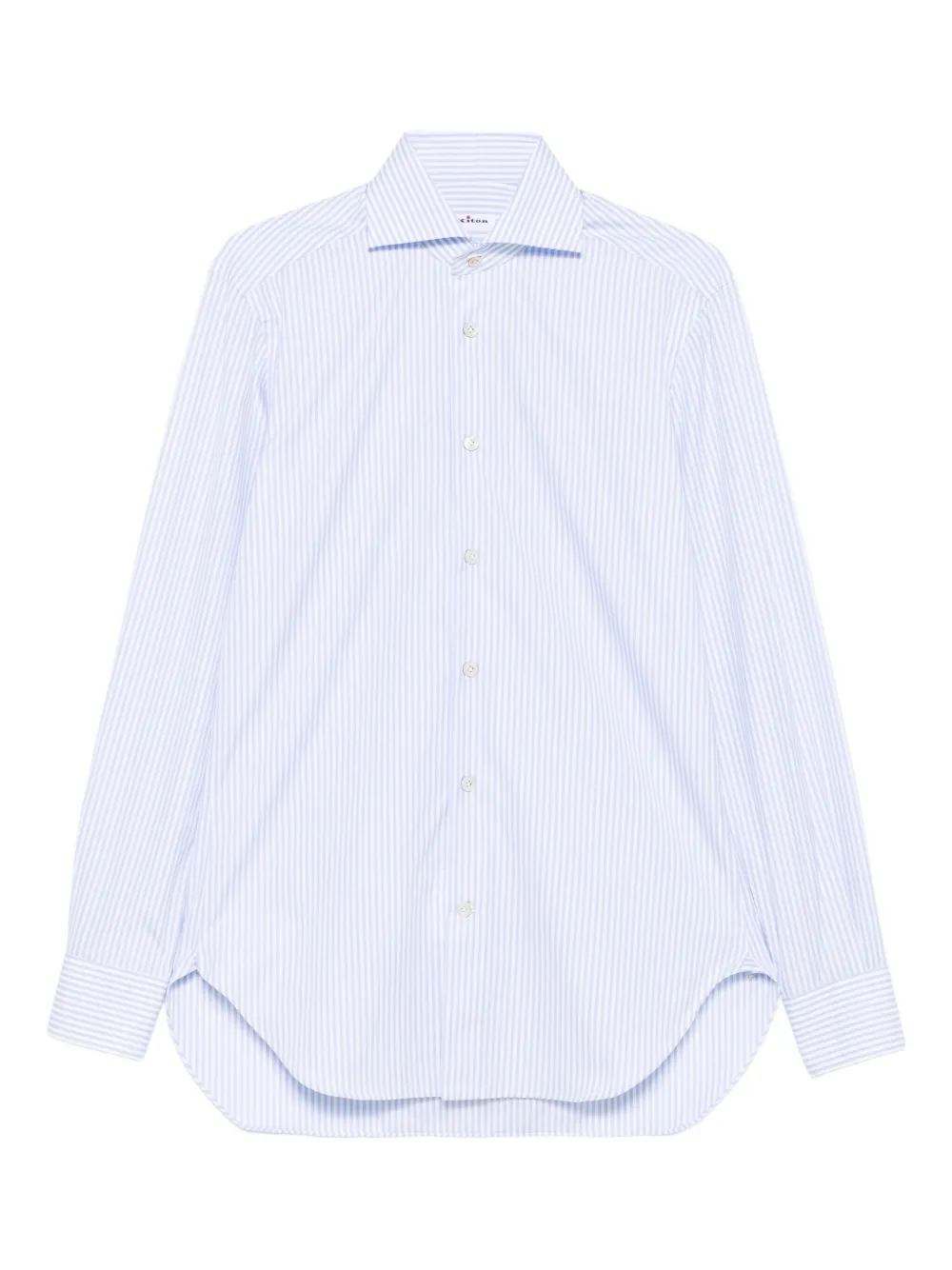 Kiton camisa a rayas de algodón | azul | Image 1