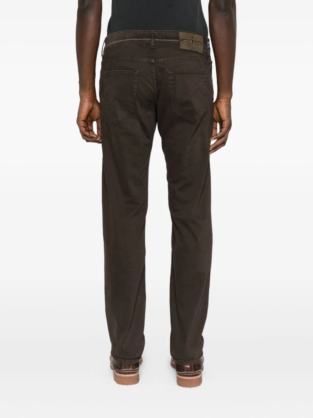 Jacob Cohën Broek met geborduurd detail Bruin