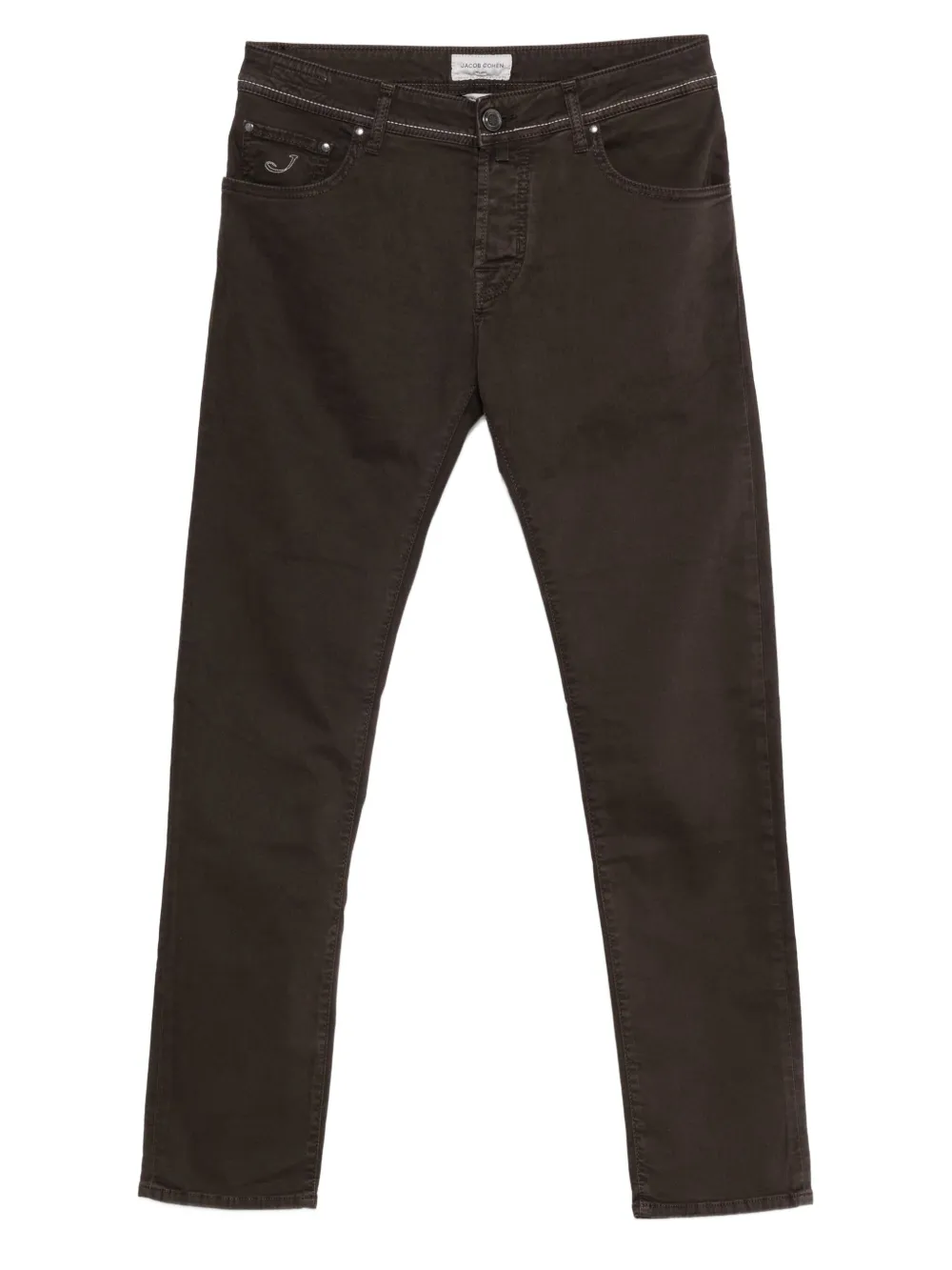 Jacob Cohën embroidered-detail trousers | Brown | Image 1