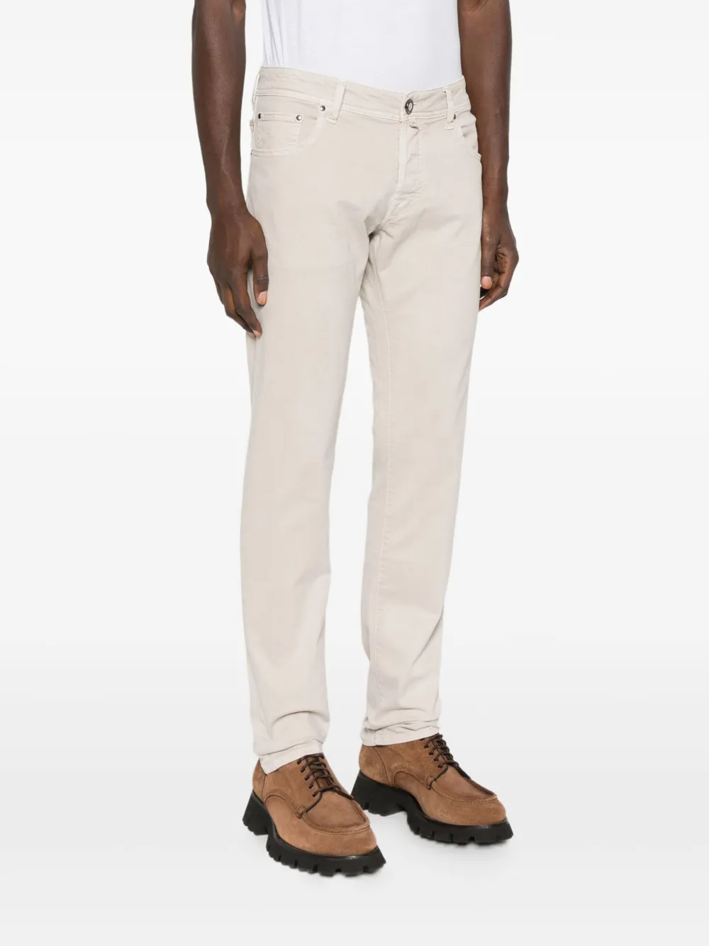 Jacob Cohën Broek met vijf zakken Beige