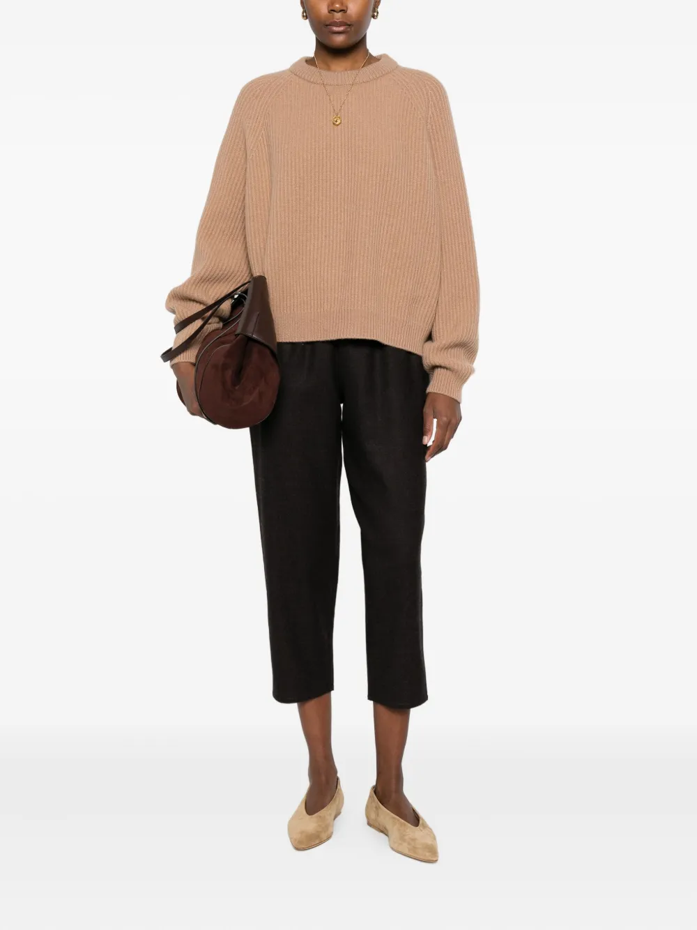 Dusan Broek met elastische taille - Bruin