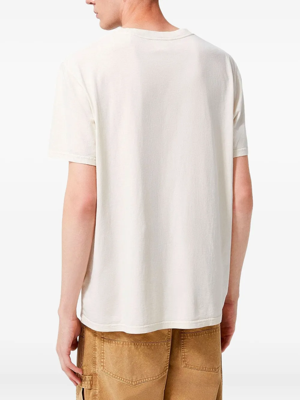ISABEL MARANT safety-pin logo T-shirt - Beige
