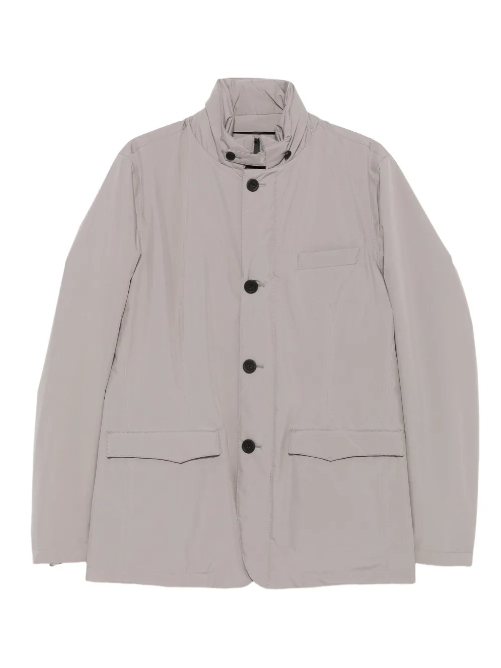 Herno high-neck buttoned jacket | Grey | Image 1