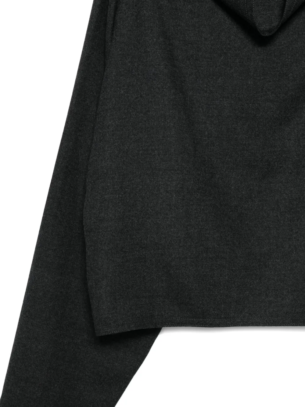 Dušan Funnel-neck Boxy Top In Black