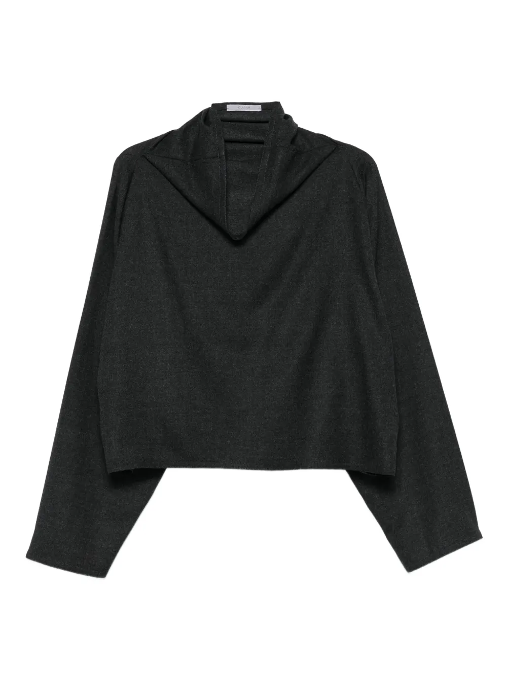 Dusan funnel-neck boxy top | Grey | Image 1